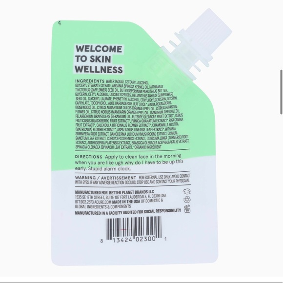 ☀️5/$25 Acure Ultra Hydrating Green Juice Cleanser 0.67 fl oz - Picture 3 of 5